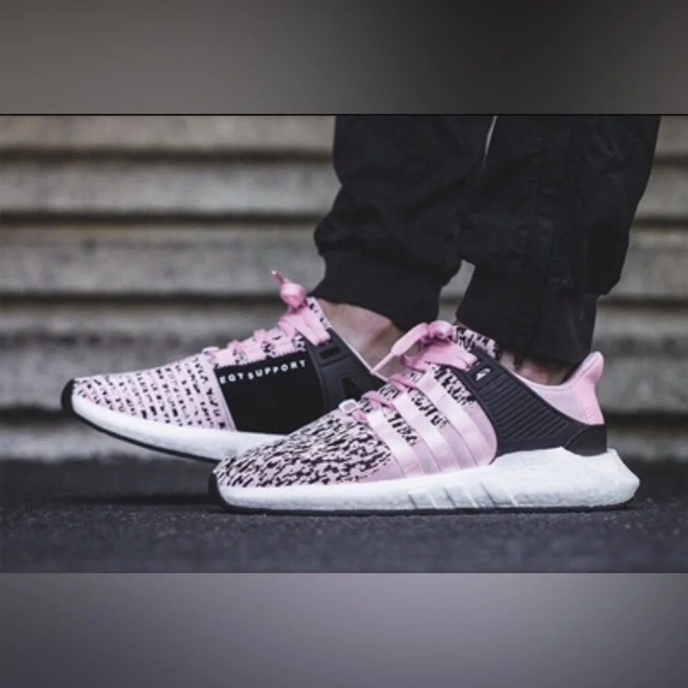 ADIDAS EQT SUPPORT pink glitch sneakers